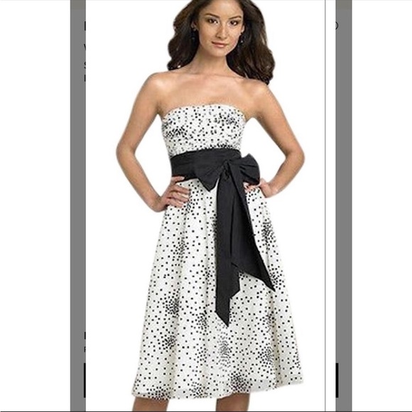 BCBG MaxAzria Black White polka dot cocktail dress - Size 10 - Picture 10 of 12